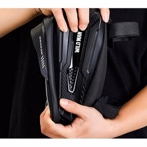 WILDMAN matkalaukku polkupyörän rungolle vetoketjulla, 2L (4 "- 7"), M30, musta
