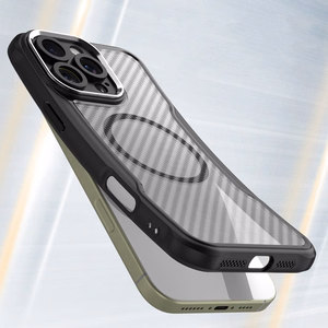 Leading Series MagSafe Silikoninen Suojakuori iPhone 16 Pro Max:lle - Musta