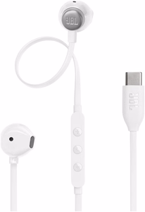 Langalliset kuulokkeet USB C JBL 305C valkoinen