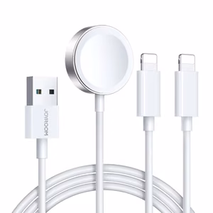 Joyroom S-IW007 3-in-1 kaapeli USB-A magneettinen laturi - Lightning 1.2m - valkoinen