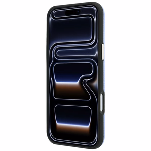 Guess Grained Round Strass Logo MagSafe -suojakuori iPhone 18 Pro Max / 17 Pro Max – sininen