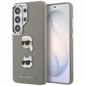 Karl Lagerfeld Suojakuori Saffiano Double Heads Metal Samsung Galaxy S26 Ultra:lle hopeinen