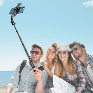Tech-Protect L05S Bluetooth Selfie Stick with Tripod up to 105cm with LED Light - Black
