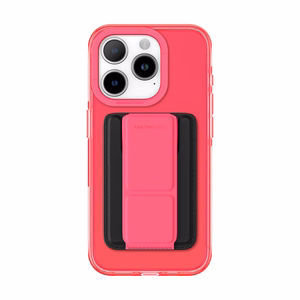 Amazing Thing Titan Pro Neon Mag Wallet Case 10FT IP156.7PTWPN for Iphone 15 Pro Max pink with stand