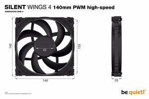 CASE FAN 140MM SILENT WINGS 4/BL097 BE QUIET