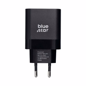 Blue Star USB-C QC4.0 PD 3A 45W seinälaturi USB-C - USB-C -kaapelilla TFB-TC-45WPD, musta