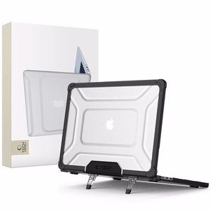 Tech-Protect SmartShell Pro Suojakuori MacBook Air 13 2023-2025 M2 / M3 / M4:lle - läpinäkyvä ja musta