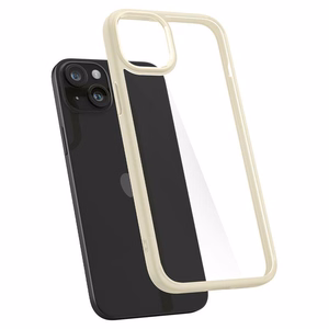 Spigen Crystal Hybrid iPhone 15 Plus Suojakuori - Läpinäkyvä Beige