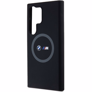BMW M Silikoninen Printed Ring MagSafe Suojakuori Samsung Galaxy S24 Ultralle - musta