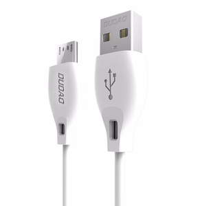 Dudao micro USB -kaapeli 2.4A 2m valkoinen (L4M 2m white)
