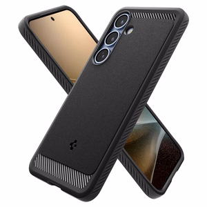 Spigen Rugged Armor Mag MagSafe suojakuori Samsung Galaxy S25 -puhelimelle - matta musta