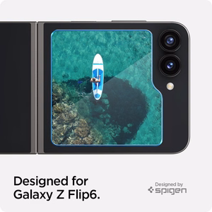 Spigen Karkaistu lasi Glas.tR EZ Fit 2 kpl Galaxy Z Flip 6 - läpinäkyvä