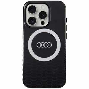 Audi IML Big Logo MagSafe Suojakuori iPhone 15 Pro:lle - musta