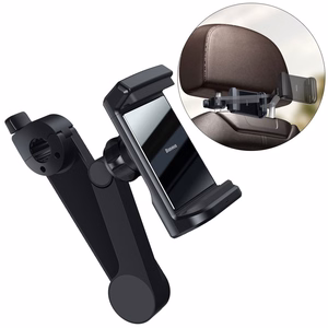 Baseus WXHZ-01 BackSeat Holder Qi 15W langattomalla latauksella varustettu auton niskatuen puhelinteline - musta