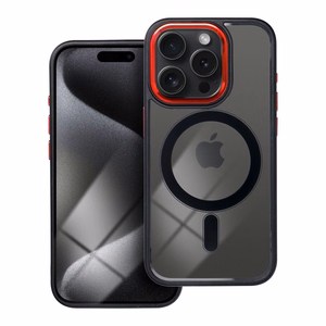 Suojakuori iPhone 17 PRO MAX:lle Color Edge Mag Cover yhteensopiva MagSafe musta-punainen