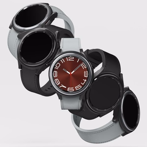 Ringke Slim 2-pack Suojakuori Samsung Galaxy Watch 6 Classic 43mm:lle - Musta ja Läpinäkyvä
