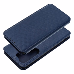 Sininen Cubic Book -lompakkokotelo Motorola G57 POWER -puhelimelle