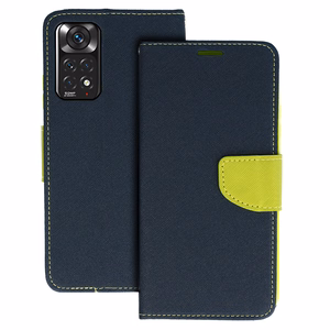 Fancy Suojakuori Xiaomi Redmi Note 11 Pro/Note 11 Pro 5G:lle laivastonsininen-lime