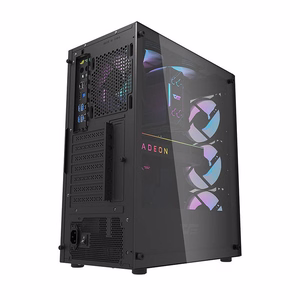 Darkflash DK352 Plus tietokonekotelo (musta) + 4 RGB-tuuletinta