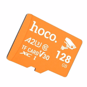 Muistikortti microSD 128 GB, luokka 10, UH-1, U3, V30, A2, Hoco, oranssi