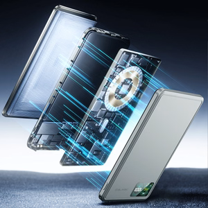 Blavec Power Bank 10000mAh BJ-03 Slim 13,5mm - Type C - 22,5W magnetic Magsafe 3 in 1 (PBBJ03-MC10G) grey aluminum
