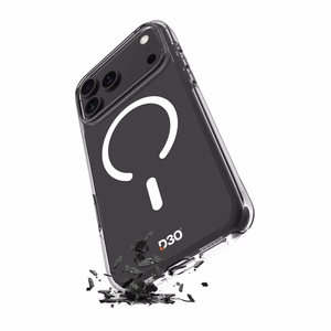 Puro Impact Clear D3O TPU+PC suojakuori MagSafe-yhteensopiva iPhone 17 Pro Max:lle - läpinäkyvä