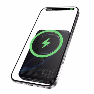 Borofone BJ82 Dawn Varavirtalähde 5000mAh USB Magneettinen induktiolatauksella Musta