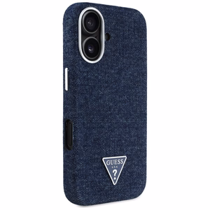 Guess Denim Triangle Logo MagSafe Suojakuori iPhone 16:lle - sininen