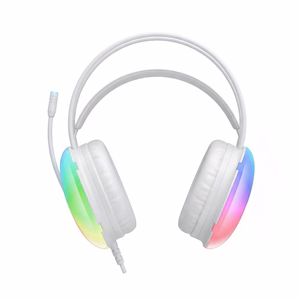 XO langalliset kuulokkeet GE11 jack 3,5mm - USB-A valkoinen RGB mikrofoni