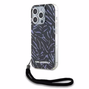 Karl Lagerfeld Zebra nyörillä Suojakuori iPhone 15 Pro Max:lle - Violetti
