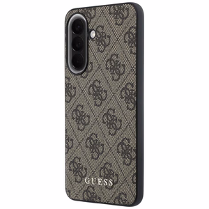 Guess HC PU 4G Classic Logo case with charm for Samsung Galaxy A57 brown