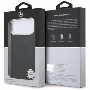 Mercedes Silicone Vintage Logo MagSafe suojakuori iPhone 17 Pro Max:lle - musta