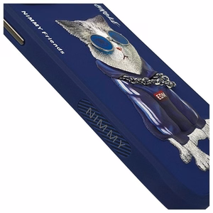NIMMY Suojakuori GLASSES COOL CAT iPhone 15 Pro:lle sininen