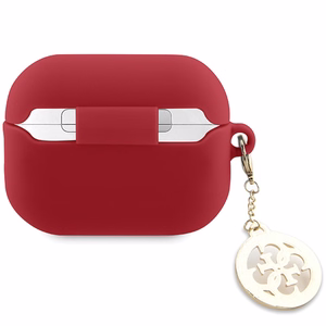 Guess GUAP23DSLGHDF AirPods Pro 2 suojus punainen 3D Rubber 4G Diamond Charm