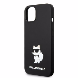 Karl Lagerfeld KLHMP14MSNCHBCK iPhone 14 Plus 6.7" kovakuori musta/musta Silicone Choupette MagSafe