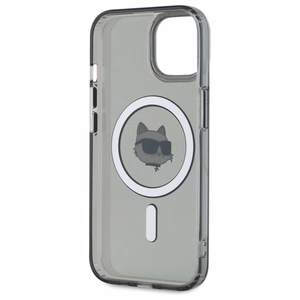 Karl Lagerfeld HC MagSafe IML Metal Choupette Head suojakuori iPhone 15 6.1:lle musta