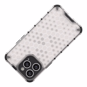 Honeycomb tapauksessa iPhone 14 Pro Max panssaroitu hybridi kansi läpinäkyvästä