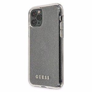 Guess GUHCN58PCGLSI iPhone 11 Pro hopea/hopea kova kotelo Glitter Glitter