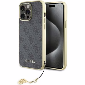 Guess suojakuori iPhone 15 Pro Max 6,7 GUHCP15XGF4GGR harmaa HC PU 4G Charm