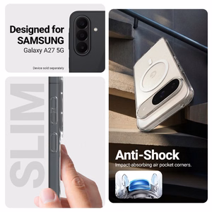 Crong Hybrid Clear Magnetic MagSafe-suojakuori Samsung Galaxy A27 5G:lle, läpinäkyvä