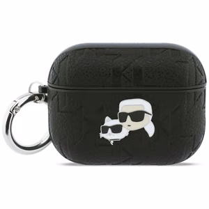 Karl Lagerfeld Monogram Karl & Choupette Head Case for AirPods Pro 3 Black