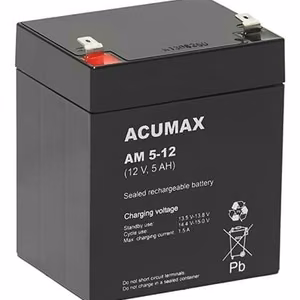 Akku 12 V 5 Ah VRLA, AM5-12T2 ACUMAX EMU