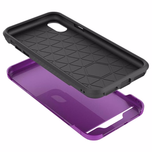 Zizo Star Diamond Hybrid suojakuori laitteelle iPhone X, violetti ja musta
