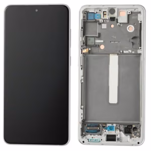 LCD screen Samsung G990 S21 FE 5G with touch screen and frame White original (service pack)