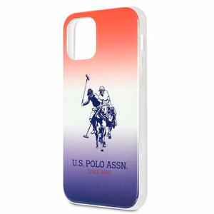 US Polo Assn. Gradient Pattern Collection suojakuori laitteelle iPhone 12 mini, punainen / sininen