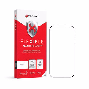 Hybrid glass to Samsung S26 ULTRA Forcell Flexible 5D black (Hot Bending) – functioning fingerprint reader