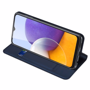 Dux Ducis Skin Pro Kirjahylly tyyppi tapauksessa Samsung Galaxy A22 4G sininen