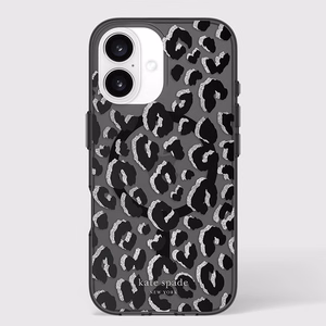 MagSafe-yhteensopiva Kate Spade New York Black City Leopard -suojakuori Apple iPhone 16:lle