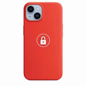 Puhelimen suojakuori Silicone Case v2 iPhone 14:lle, punainen, pakkauksessa