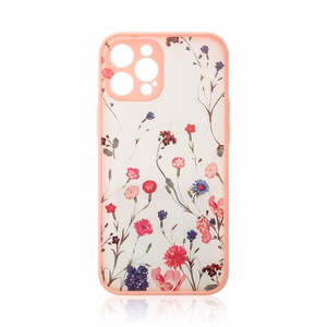 Design Kotelo iPhone 12 Pro Max kukka vaaleanpunainen